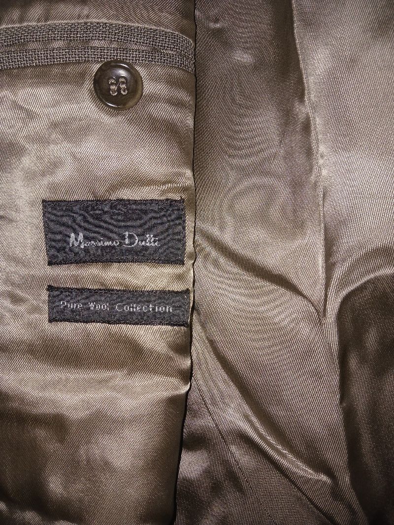 Massimo Dutti UK Khaki 3 Button Blazer (Wool & Viscose) Acad, foto 2