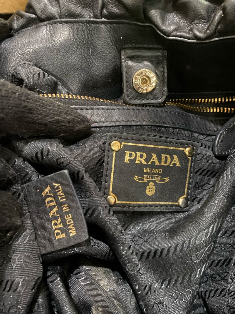 Slingbag prada tote shoulderbag leather original net, foto 4