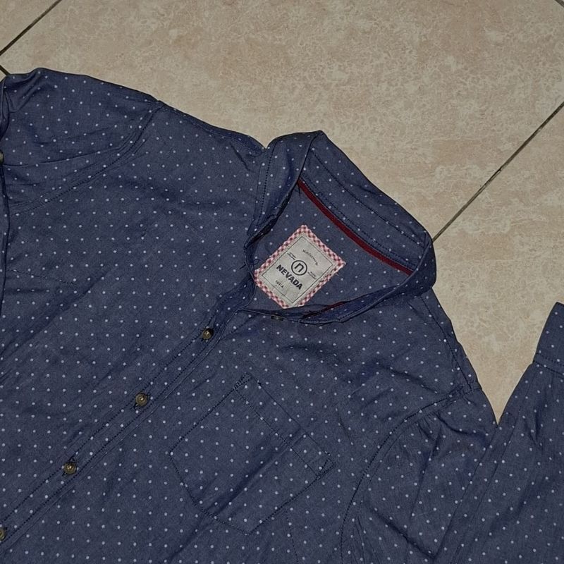 Kemeja Polkadot Dark Blue — nevada, foto 2
