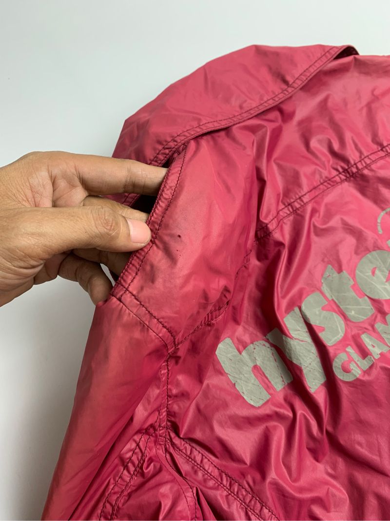 Y2k Hysteric Glamour Nylon Jacket With Flared Slevee Red, foto 8