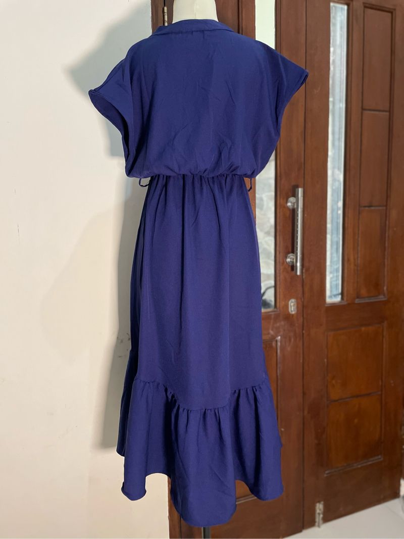 Dress navy wanita, foto 3