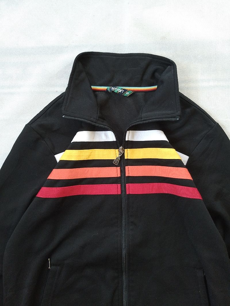 Jaket Tracktop Casual Smart Hitam Second, foto 3