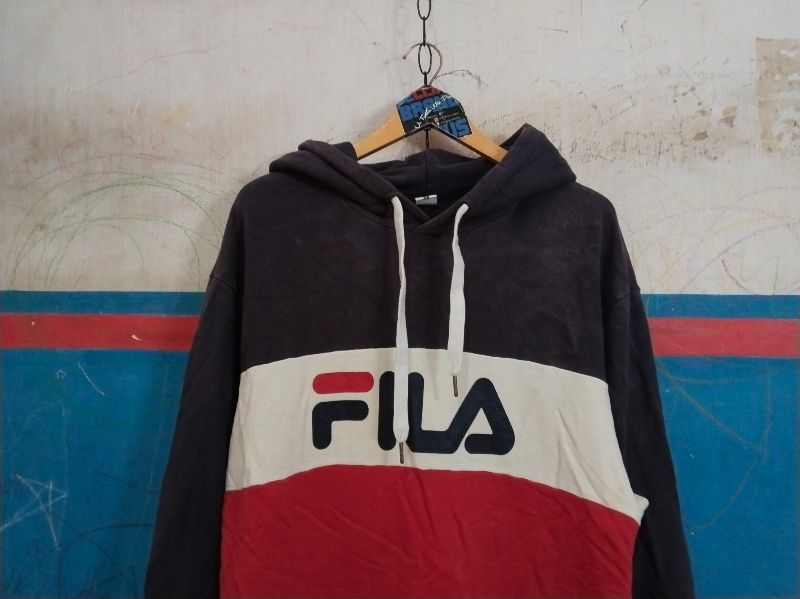 Hoodie Pull Fila Crop Top Hoodie Fila Warna Second Pria Wanita