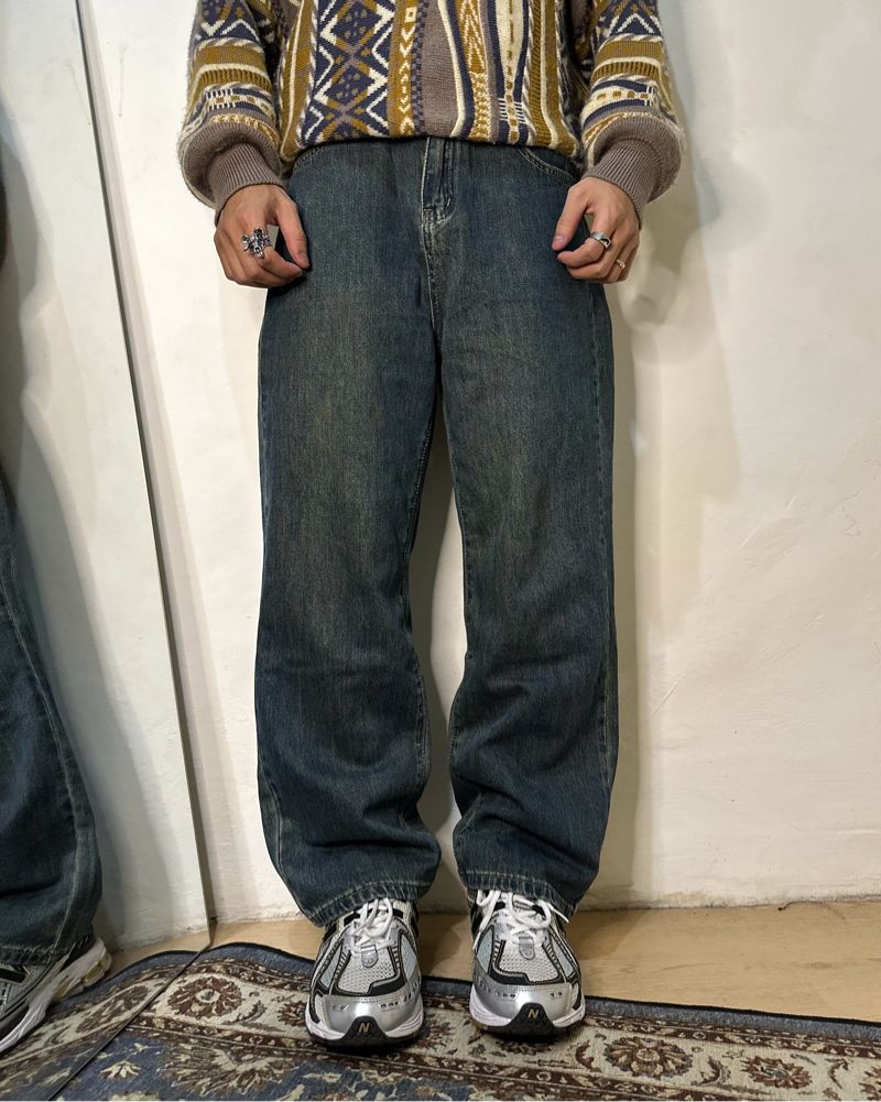 Charcoal Blue Baggy Jeans, foto 2