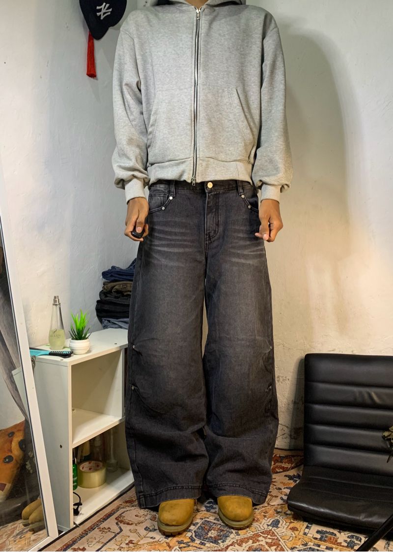 Baggy pants blackwash Solo Uno, foto 3