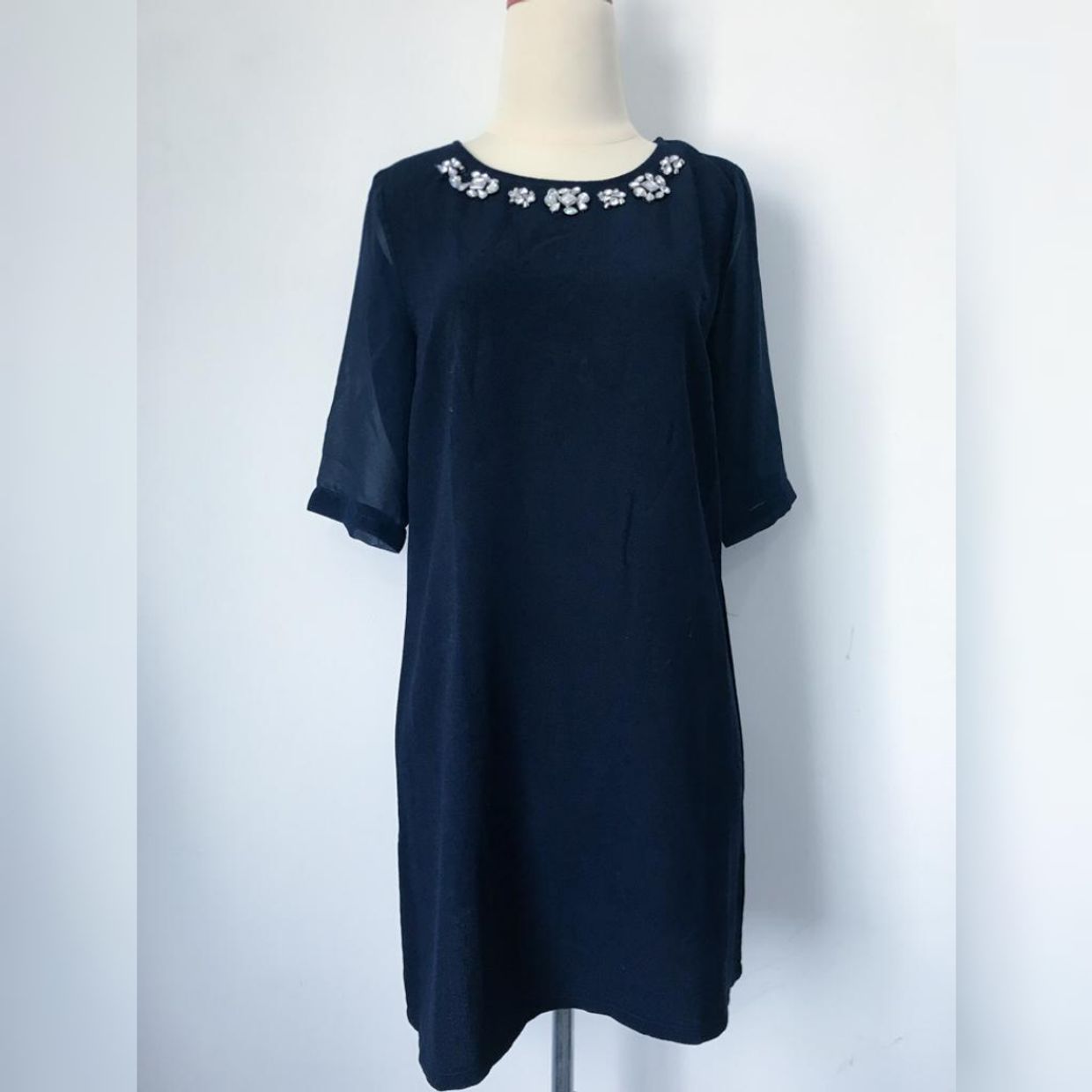 Casual Midi dress Wanita navy