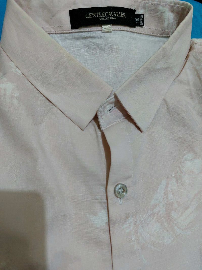 Kemeja pendek katun corak pastel, foto 3