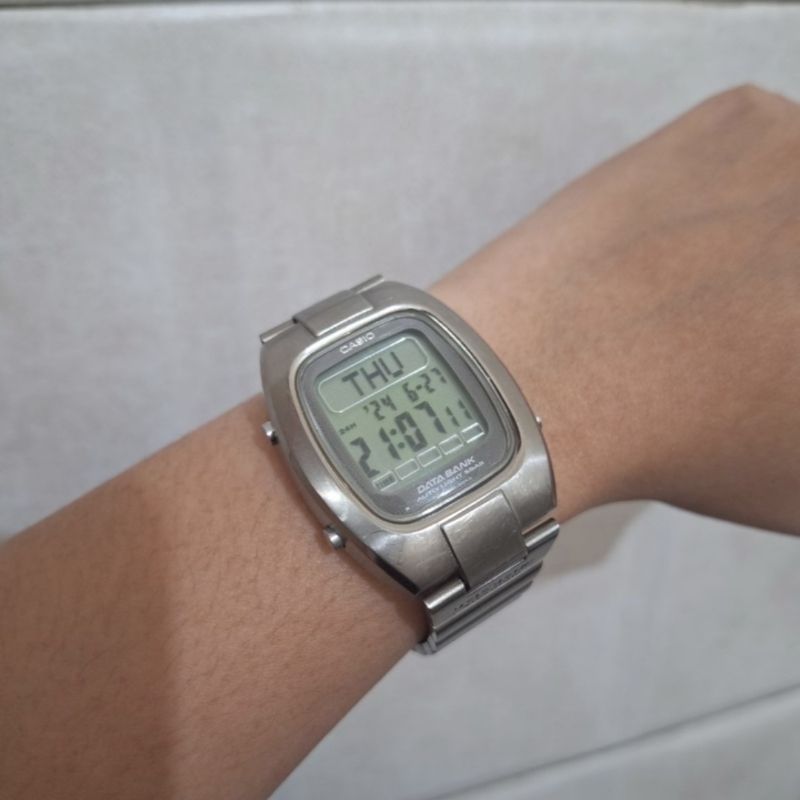 ((Rare)) Jual CASIO VINTAGE DIGITAL WATCH TITANIUM DATABANK, foto 3