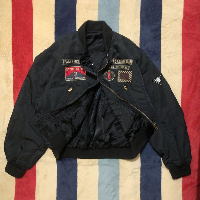 PERSON’S RACING TEAM Vintage 80's Embroidered Flight Jacket, foto 2