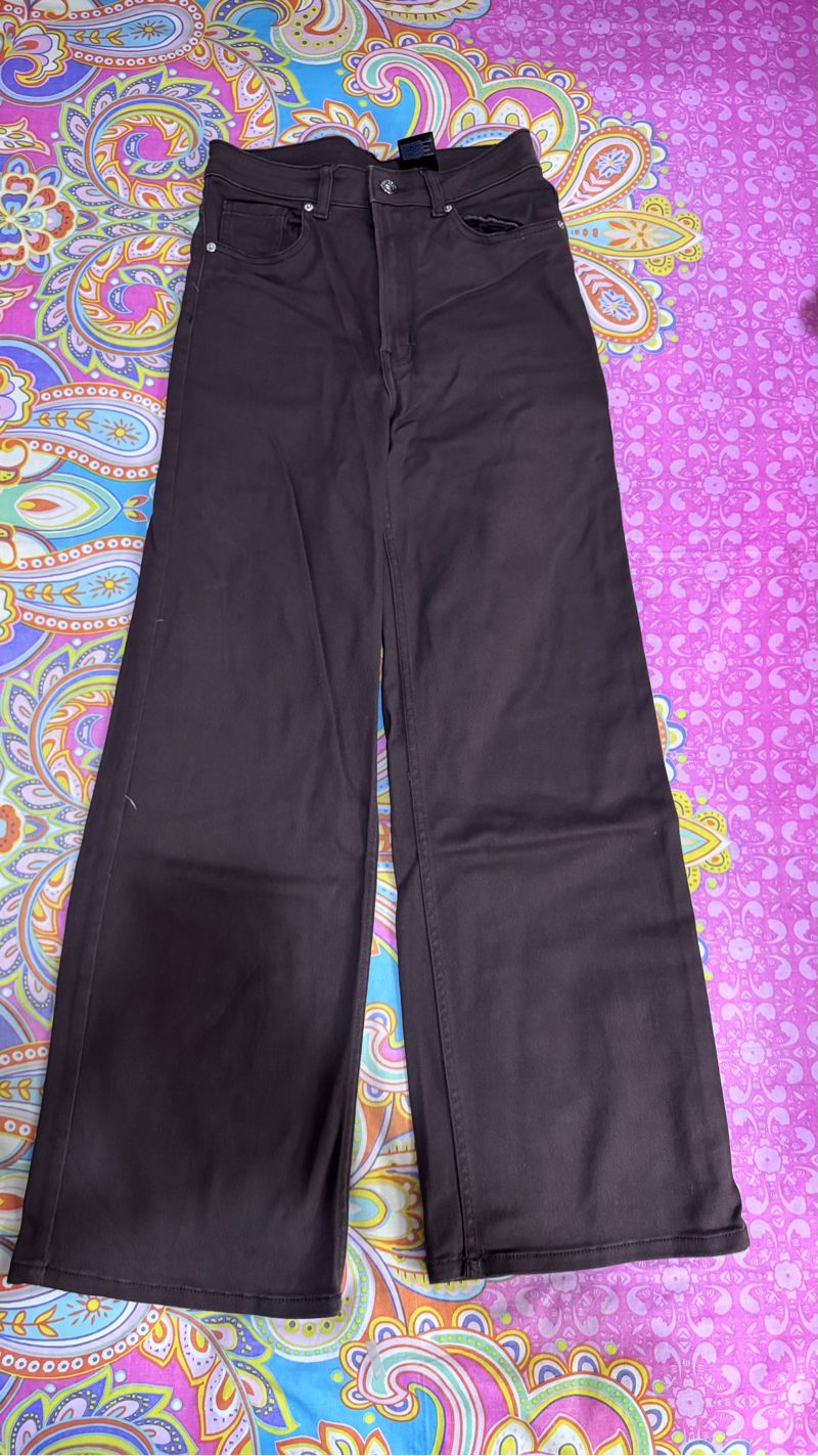 Jeans HnM Highwaist Cokelat, foto 2