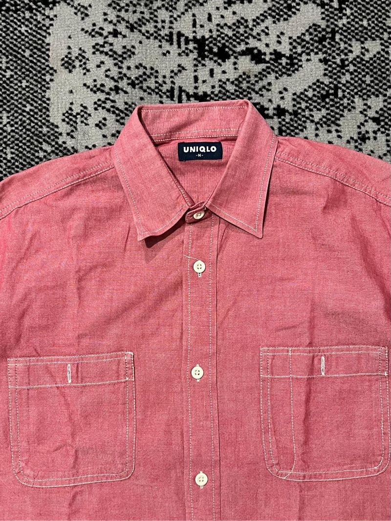 KEMEJA UNIQLO PINK POLOS, foto 2