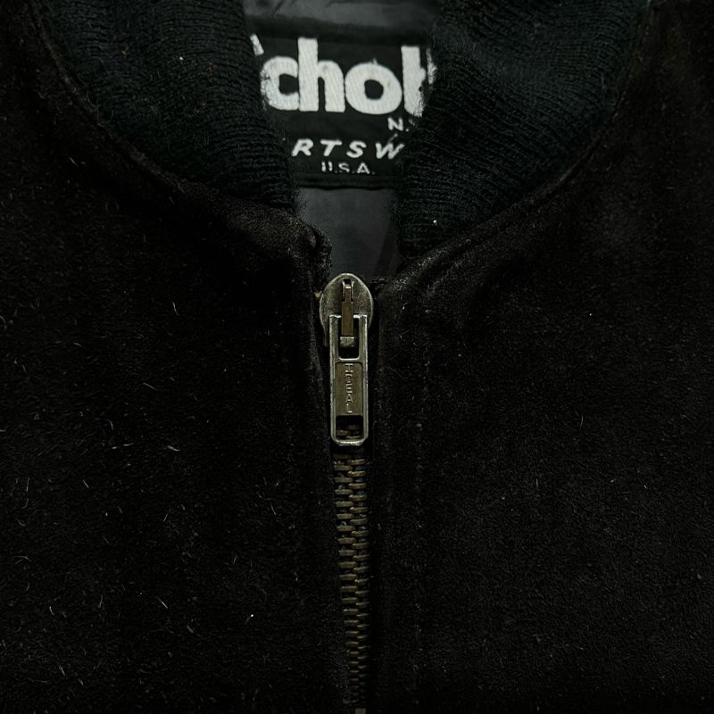 Schott NYC Usa MA-1 Suede Leather Jacket, foto 7