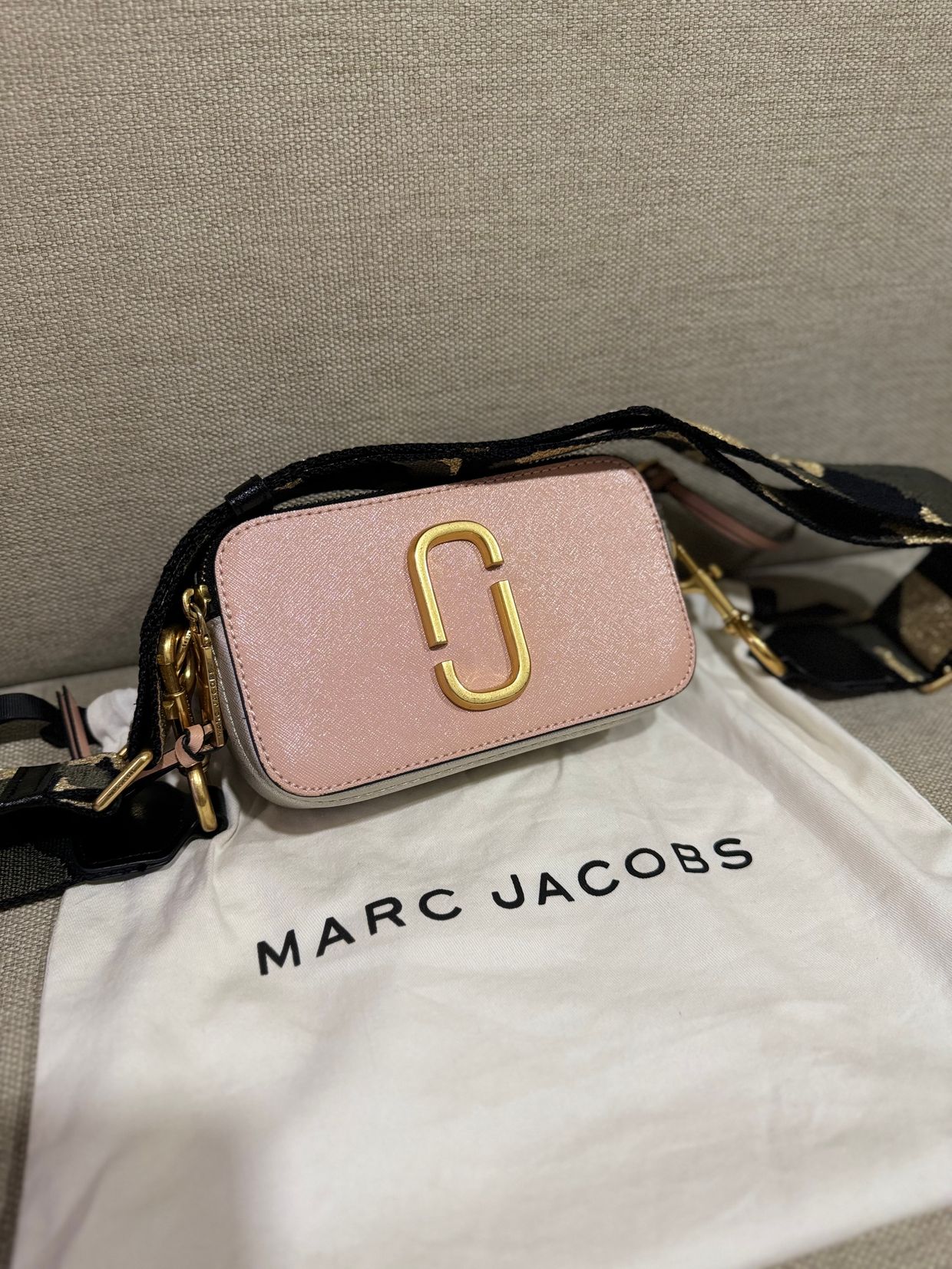 Marc Jacobs Luxury Minimalist Crossbody Bag Wanita pink