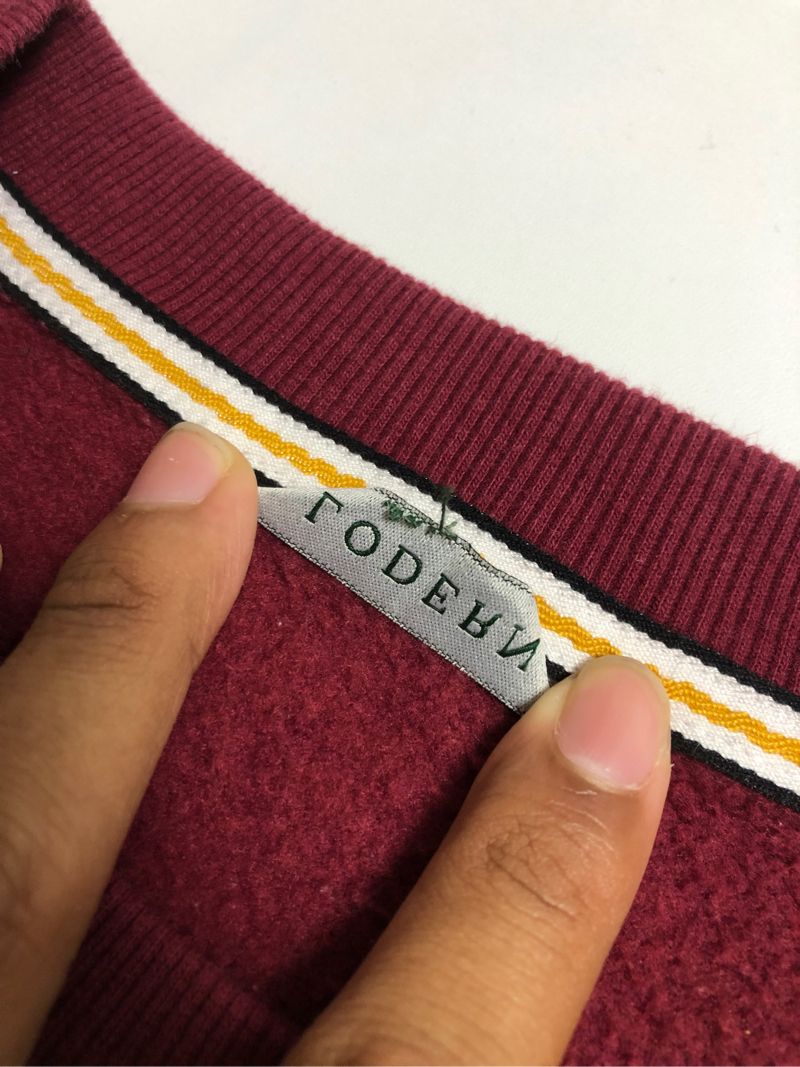 Streetwear Vintage Sweater Pria burgundy, foto 5