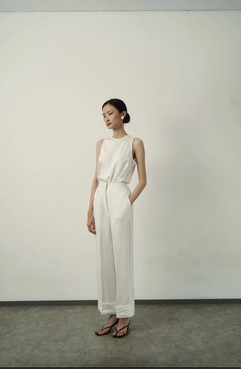 PAFON KLO TOP & GAURI PANTS - BROKEN WHITE, foto 6
