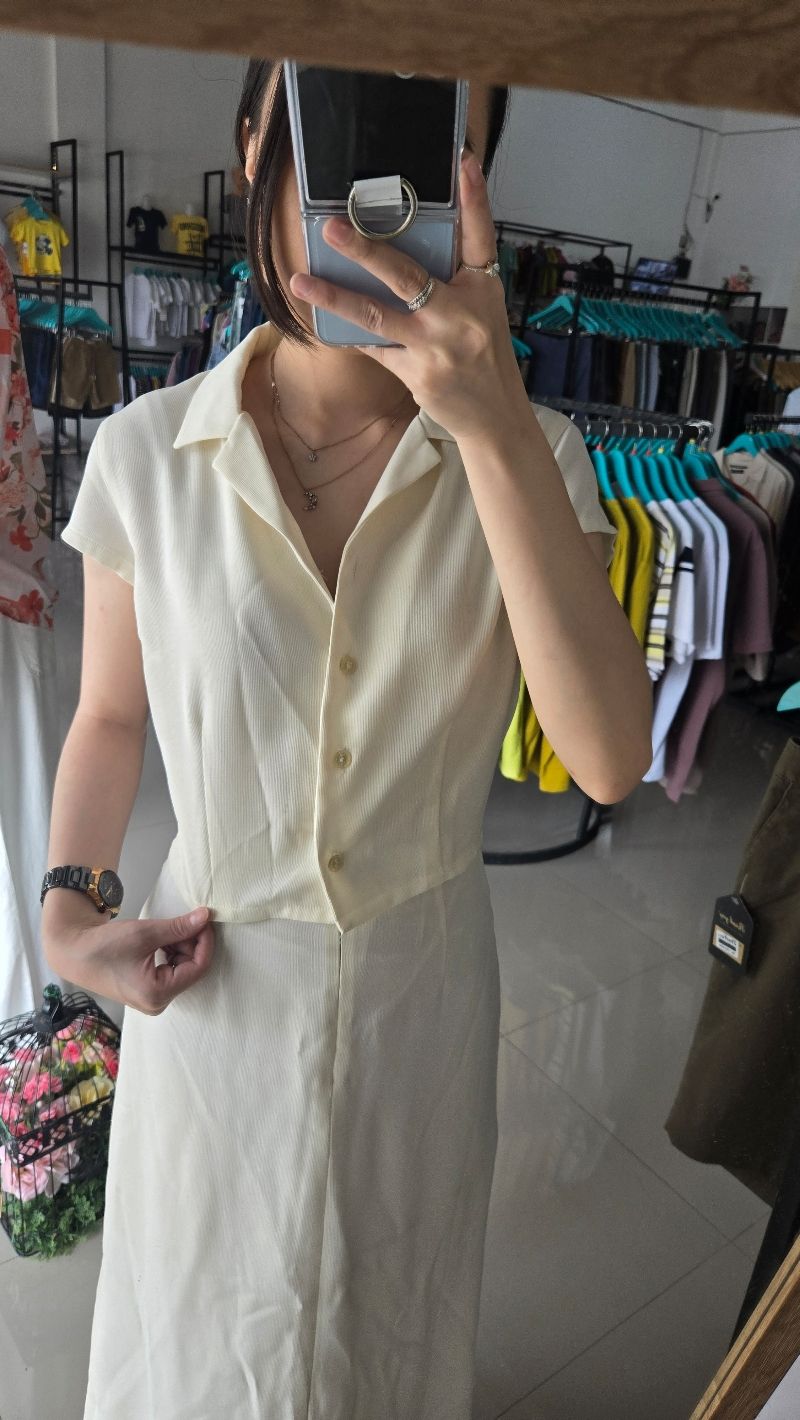 Ae One Set Cream (Blouse & Skirt), foto 3
