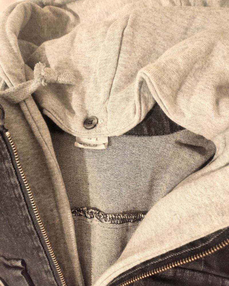 Korean denim hoodie jacket, foto 5