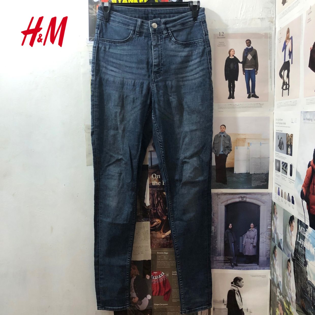 H&M Vintage Streetwear Skinny jeans Wanita multicolor