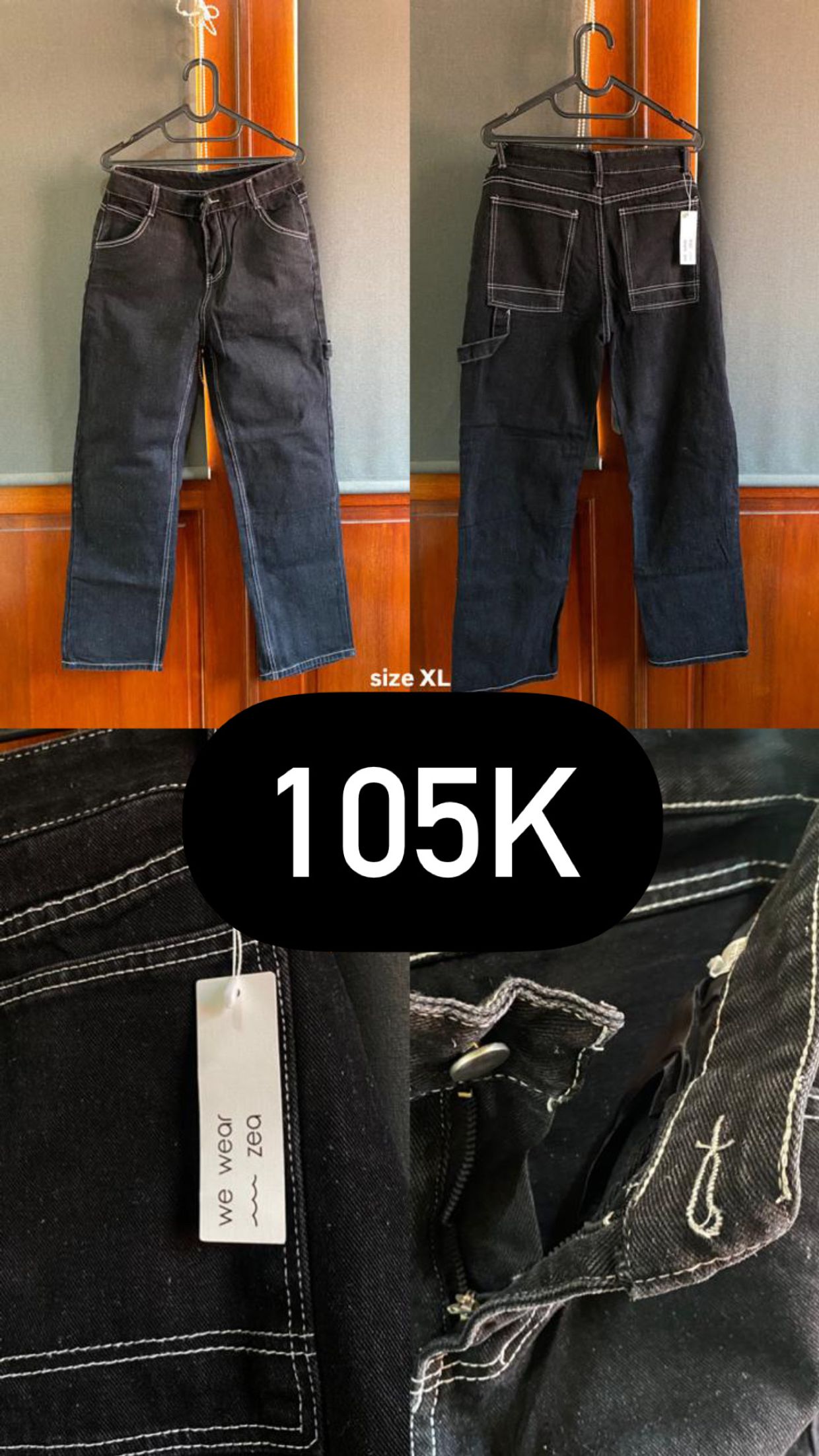 Casual Ripped jeans Wanita black