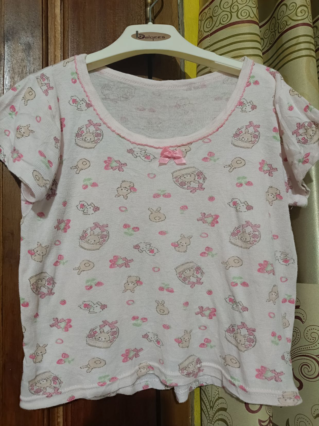 Coquette Crop top Wanita pink