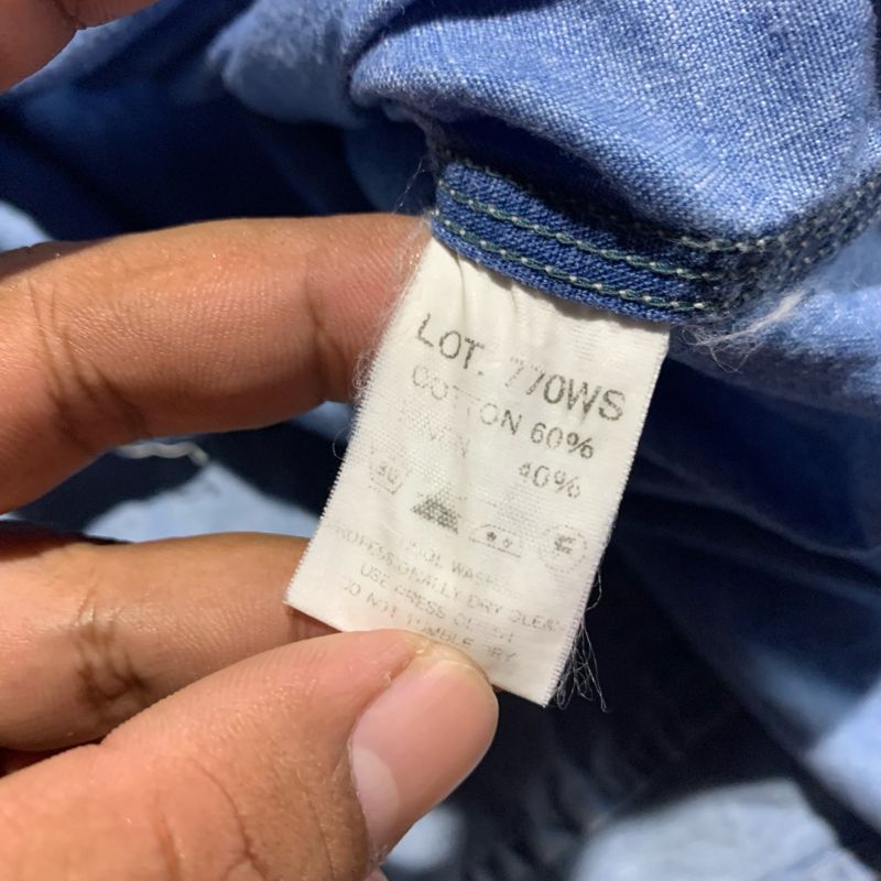 Pherrow's 770WS Chambray Shirt Blue Made in Japan, foto 6