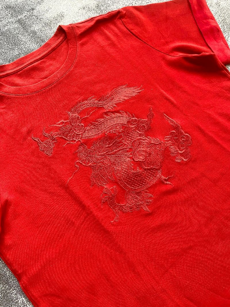 Kaos Sukajan Red Pria/Wanita Second, foto 2