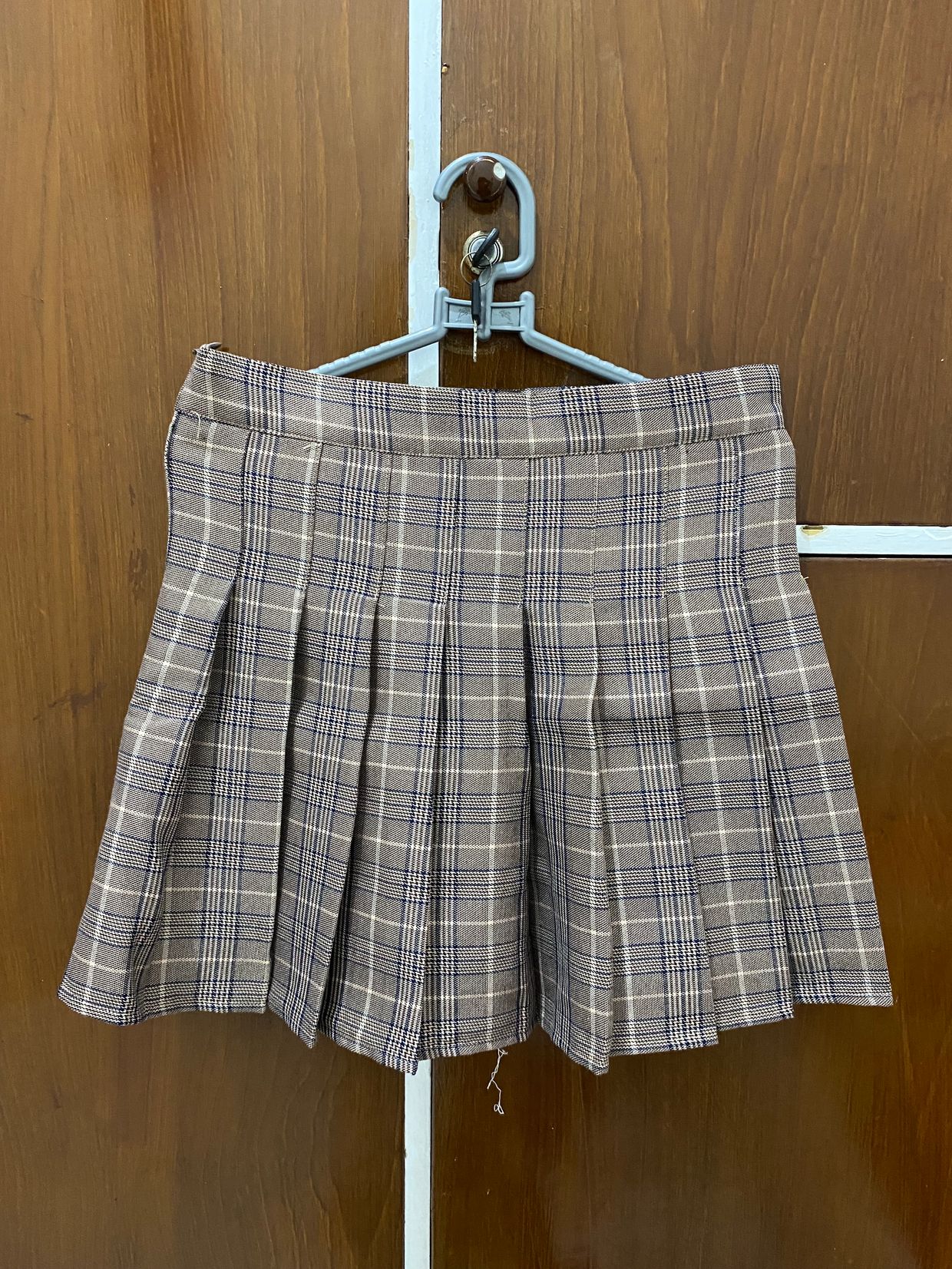 Minimalist Casual Mini skirt Wanita tan brown