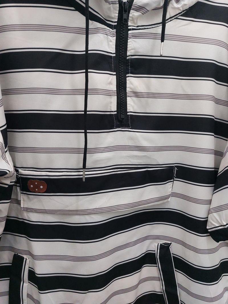 Baju pendek halfzip salur, foto 3