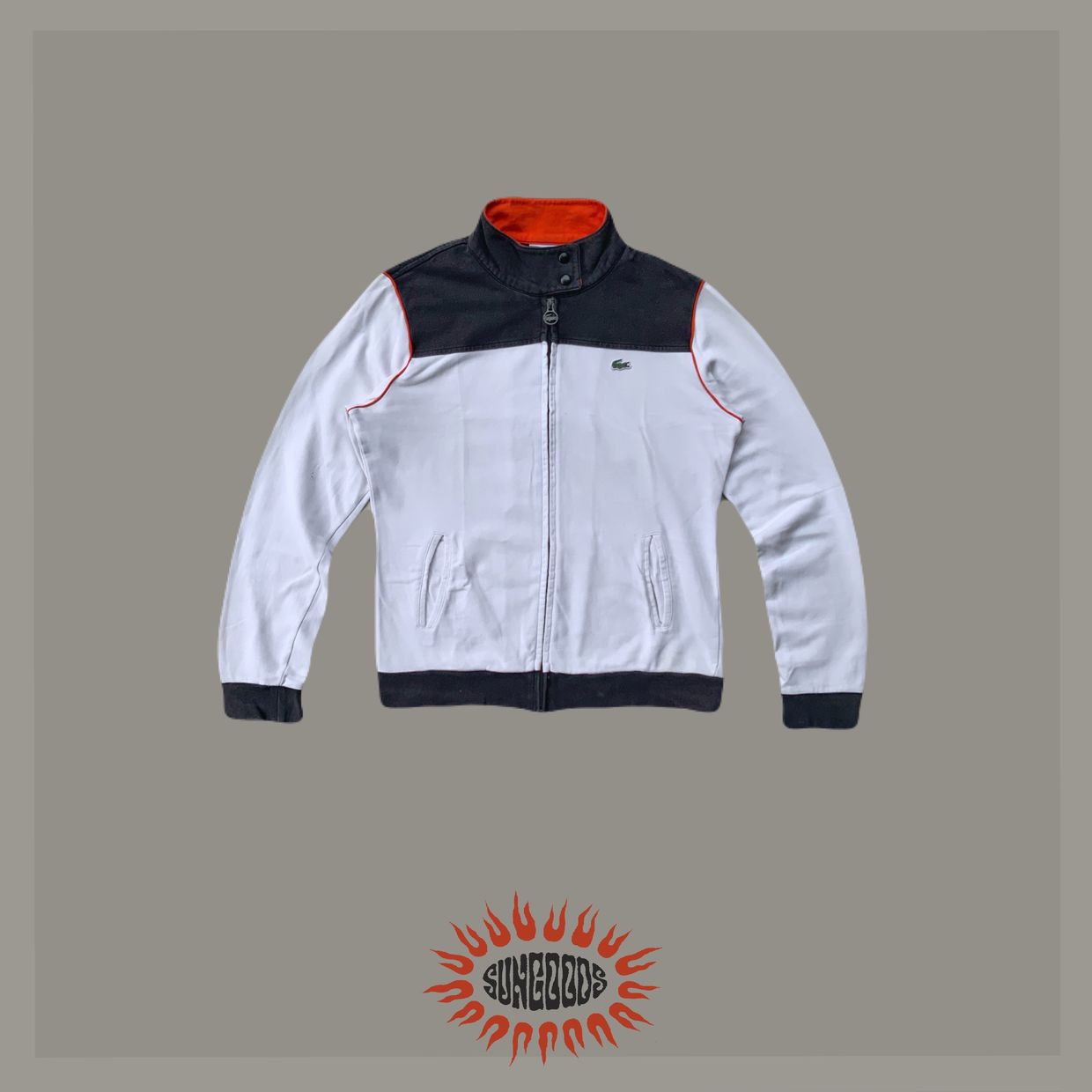 Lacoste Sportswear Track jacket Wanita white black