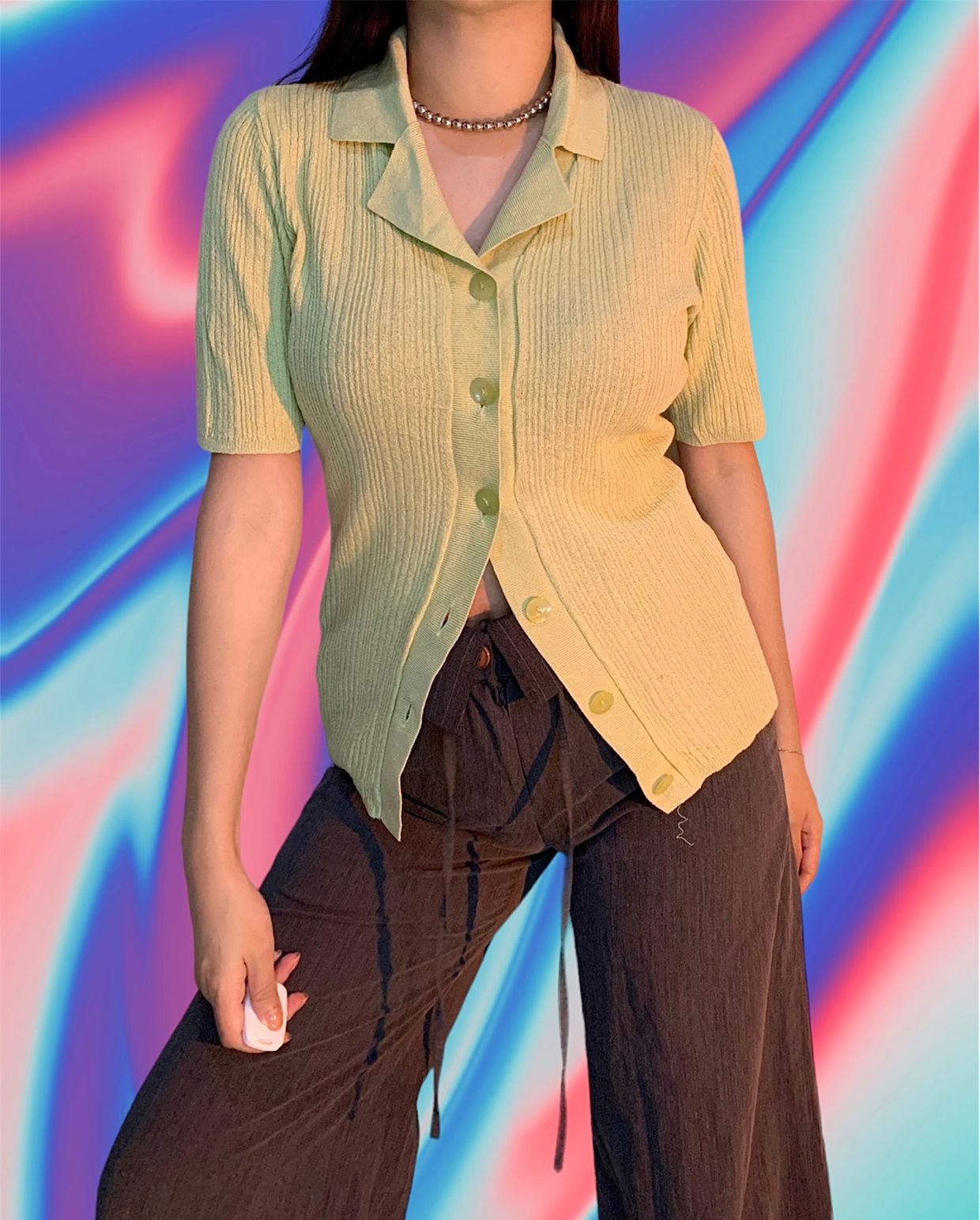 shirt Knit Lime💚 LD : 94-126, foto 3