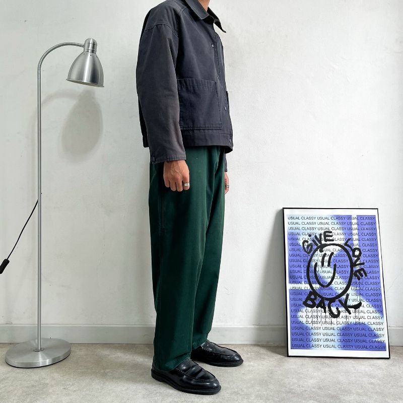 Wego relaxed longpants dark green, Regular Straight Fit, foto 2