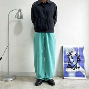 Matilda longpants washed green jeans, Loose Fit