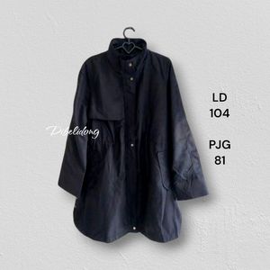 Jaket parka hitam polos