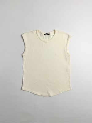 Y2k Ralph Lauren Sport Top Vest Broken White Made In Japan