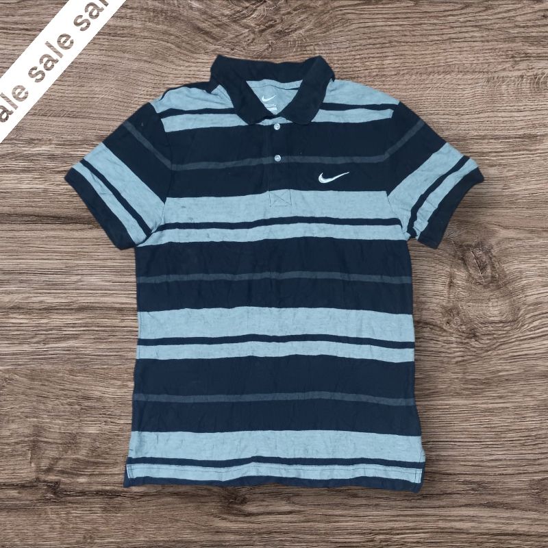 Nike Casual Polo shirt Pria black gray Preloved - Main Image