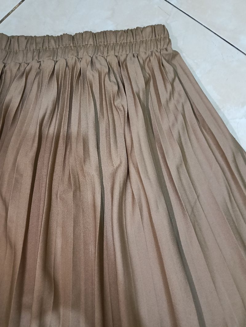 Rok Plisket Cokelat, foto 4
