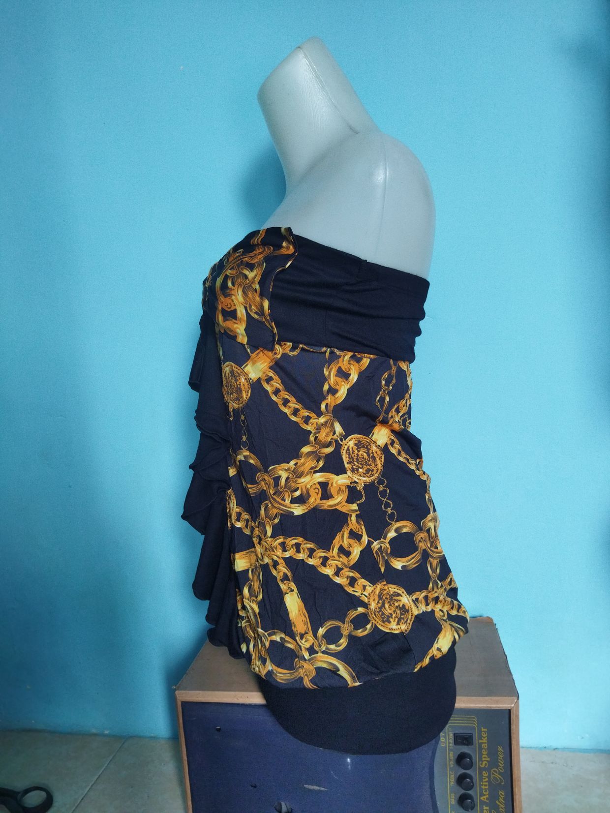 Luxury Batik Cami top Wanita gold, foto 5