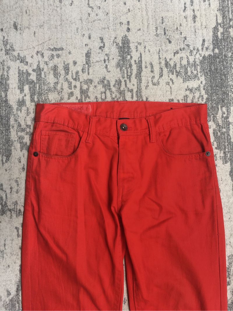 Southpole Y2k Red Denim Pants, foto 4