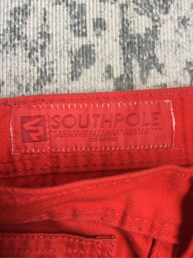 Southpole Y2k Red Denim Pants, foto 7