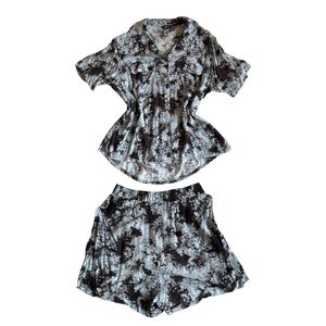 Seutail Fashion Comfy Button Up Top & Short Set