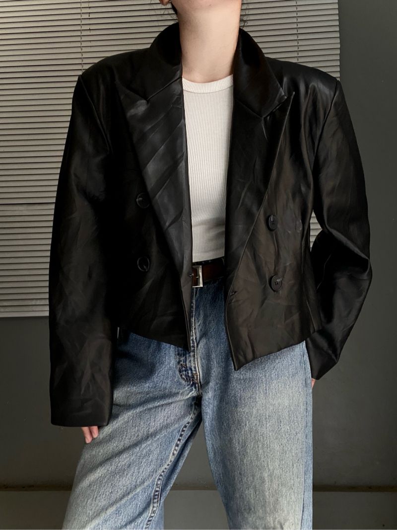 LEATHER BLAZER ( Crop ), foto 3