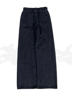JEANS BLACK WASH REGULER FIT FORMAL STYLE