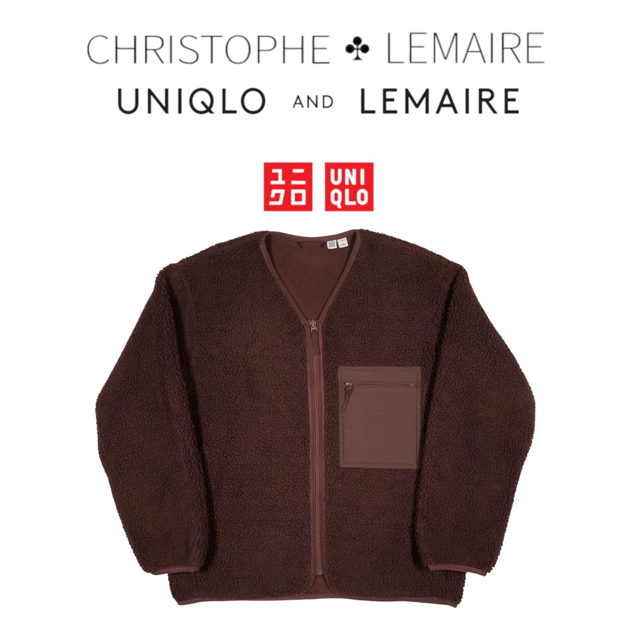 LEMAIRE Streetwear Casual Fleece Pria brown