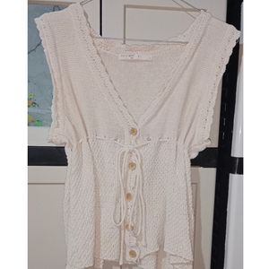 Vest Rajut Korea Vintage Cream – Paper Garden Korea