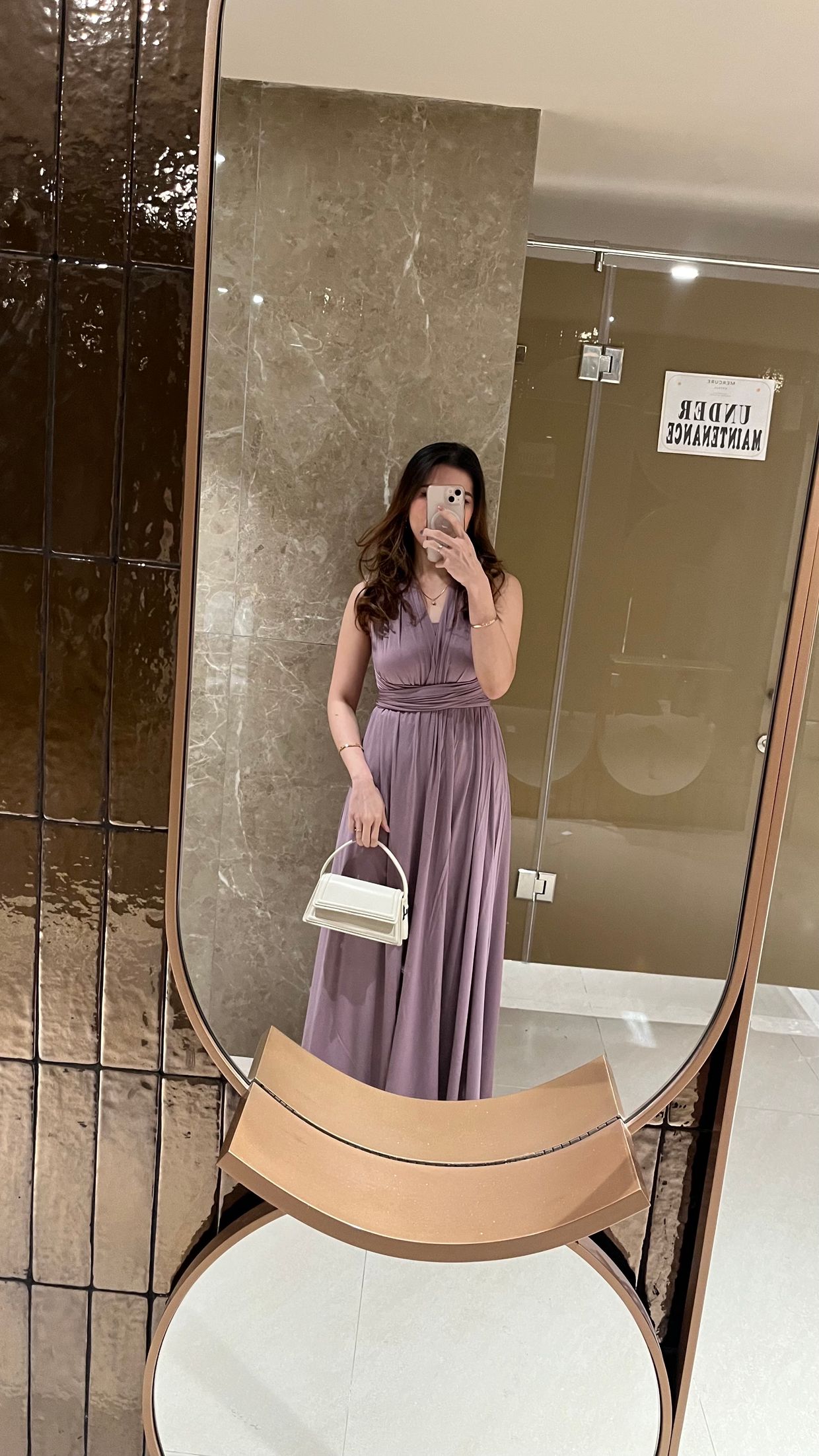Luxury Minimalist Evening dress Wanita purple pink