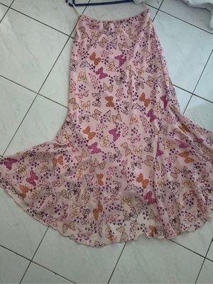 Fairy Mermaid Maxi Skirt Pink