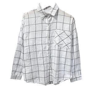 Blouse Putih Panjang | Long Sleeve Top | Checked Top