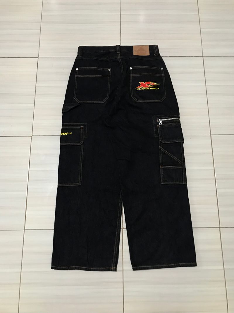 XLARGE EMBROIDERED DENIM CARGO PANTS, foto 10