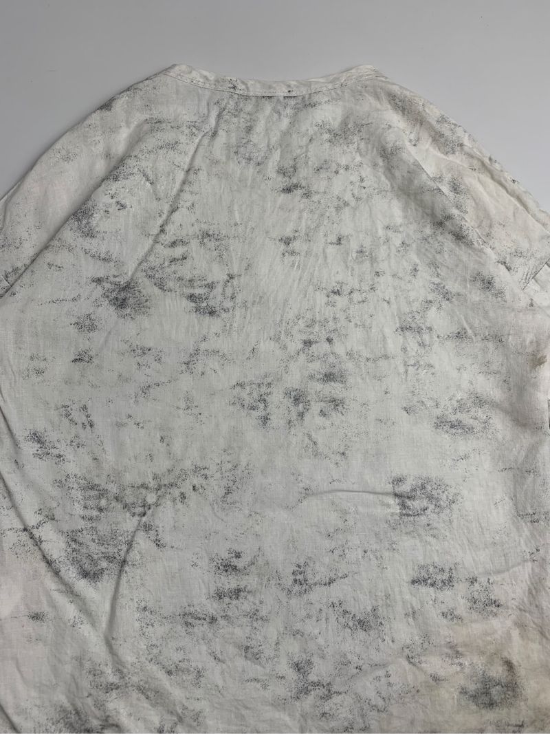 Y2k Helmut Lang Linen Tee With Silver Brush Graphic, foto 7
