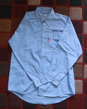Blue Stripes Long Sleeve Work Shirt